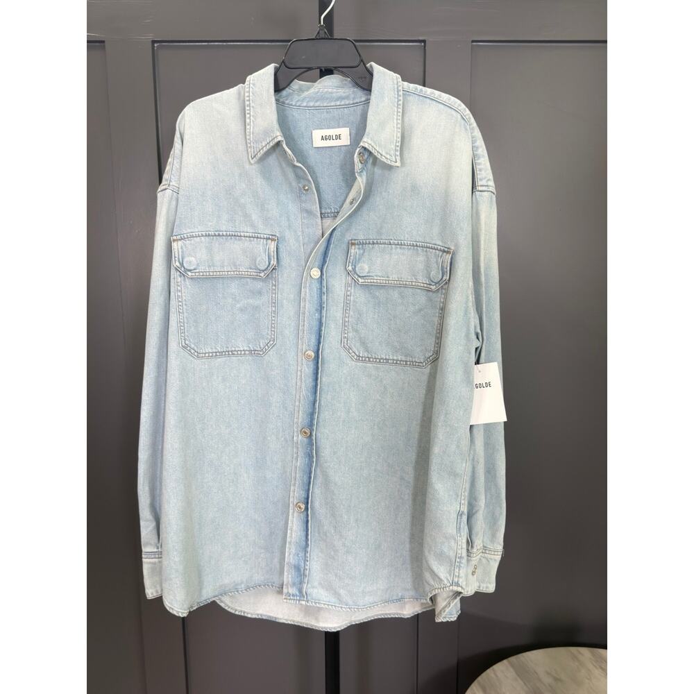 NWT AGOLDE Mens Gwen Slice Denin Shirt